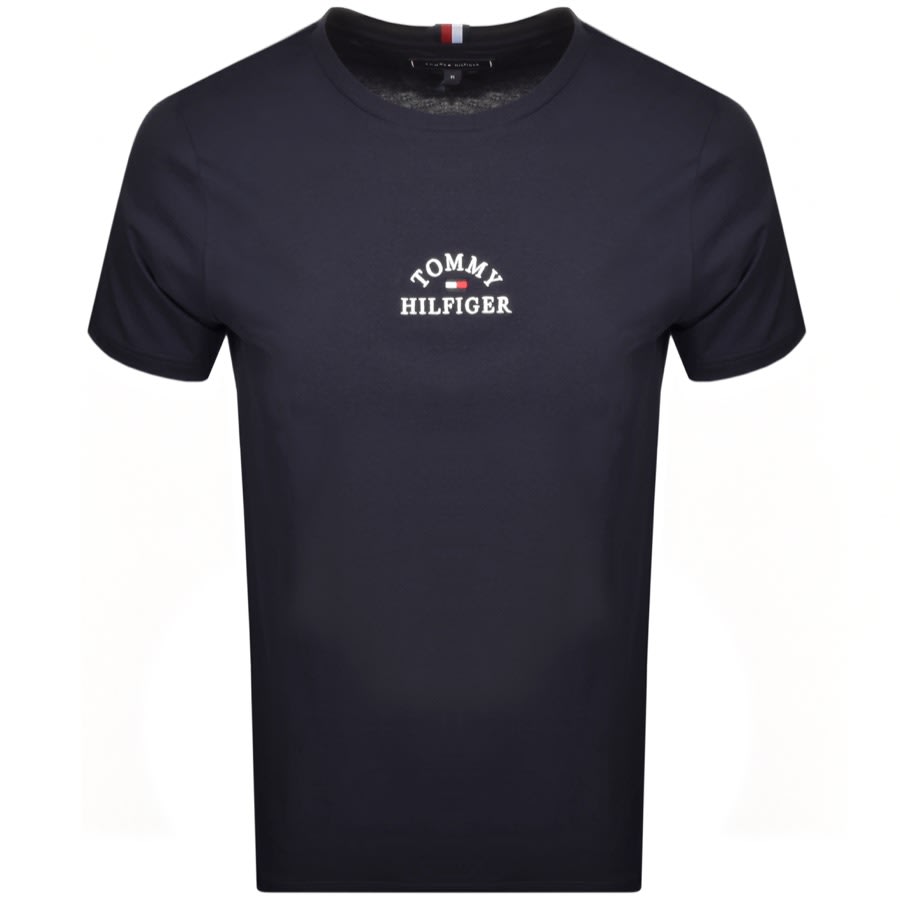Alternative Image for ProductTommy Hilfiger Logo Crew Neck T Shirt Navy1